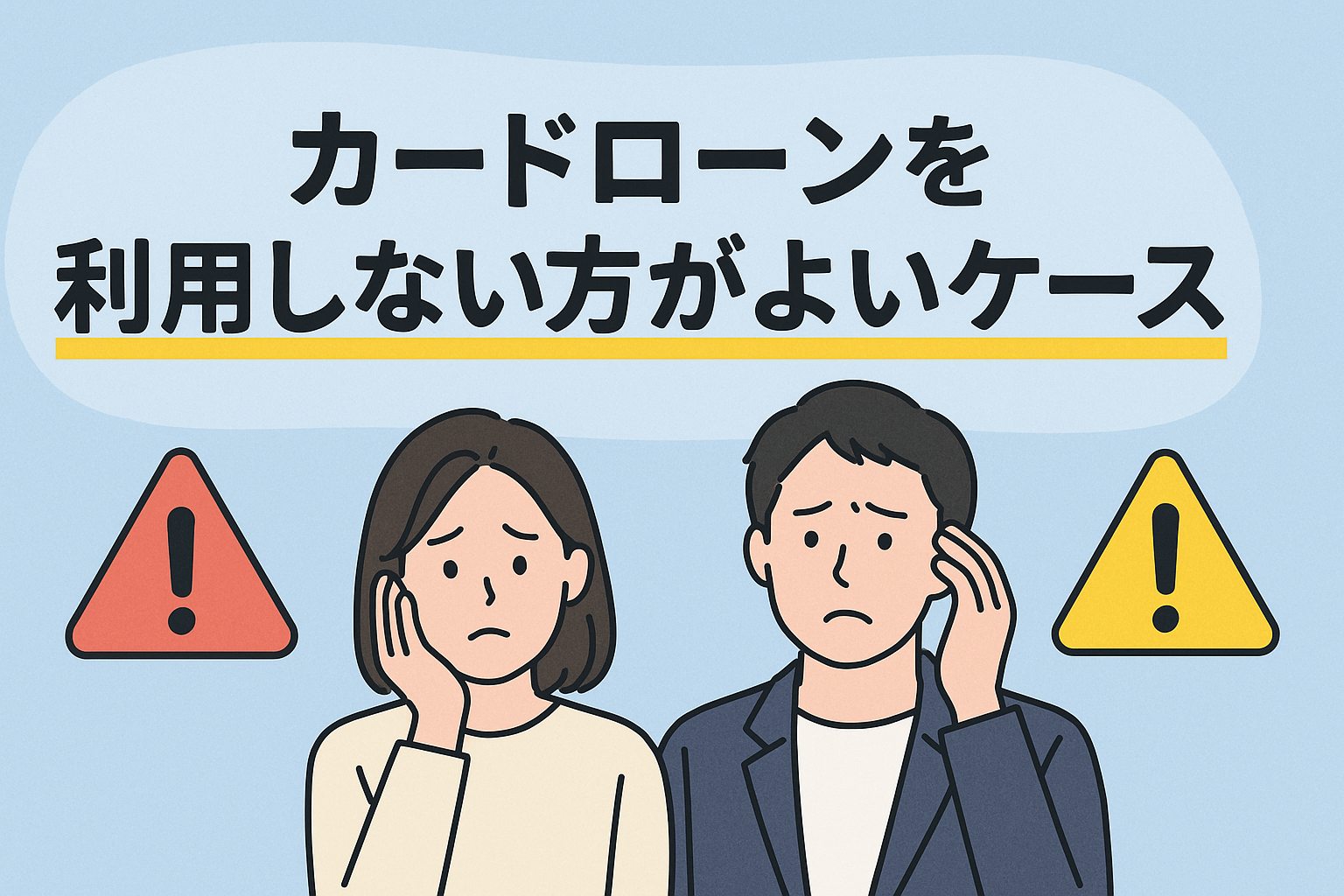 カードローンを利用しない方がよいケース