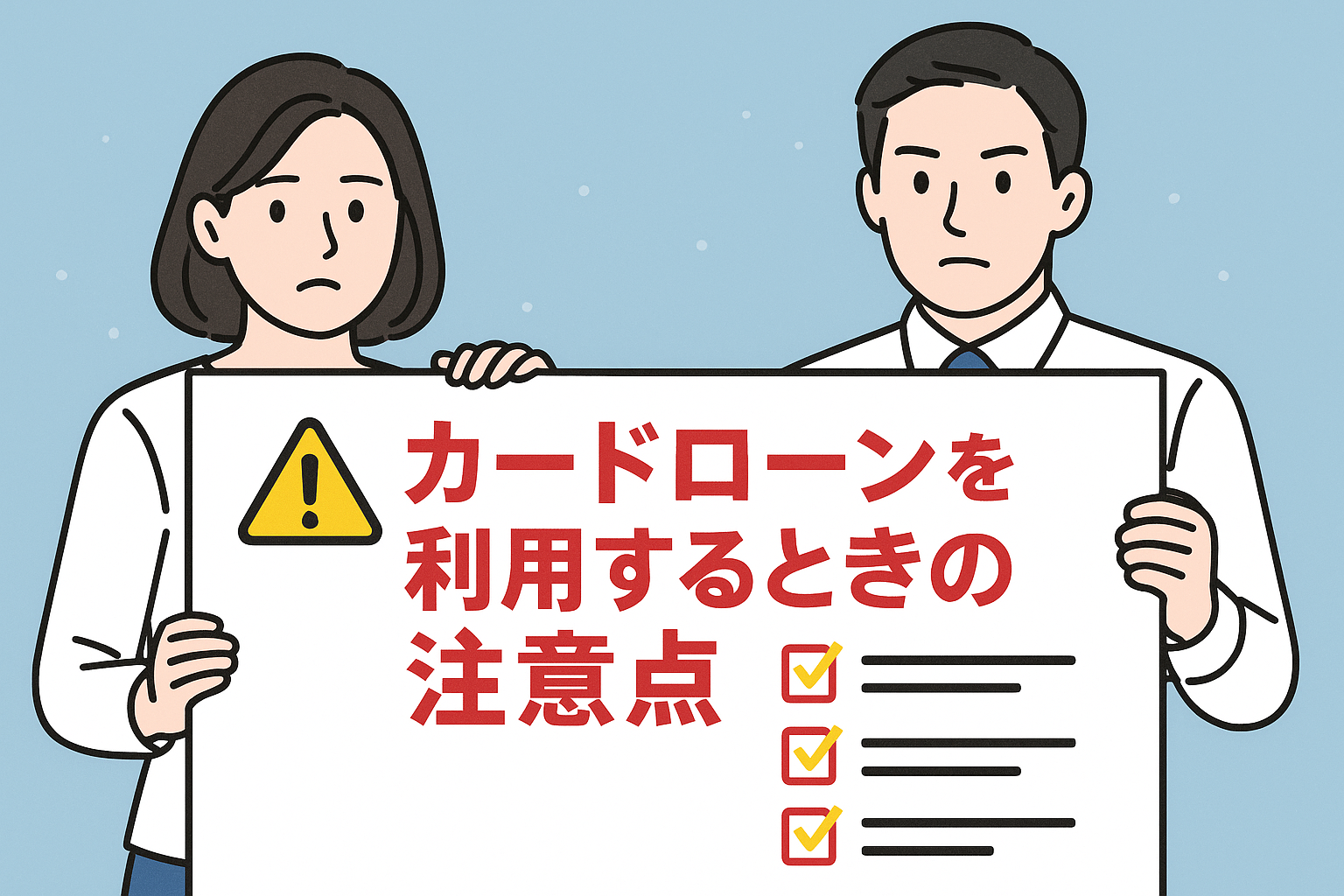 カードローンを利用するときの注意点