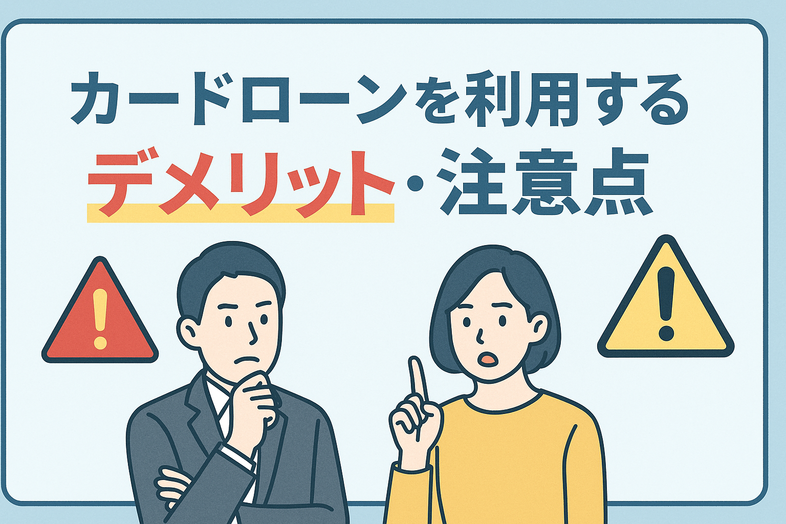 カードローンを利用するデメリット・注意点