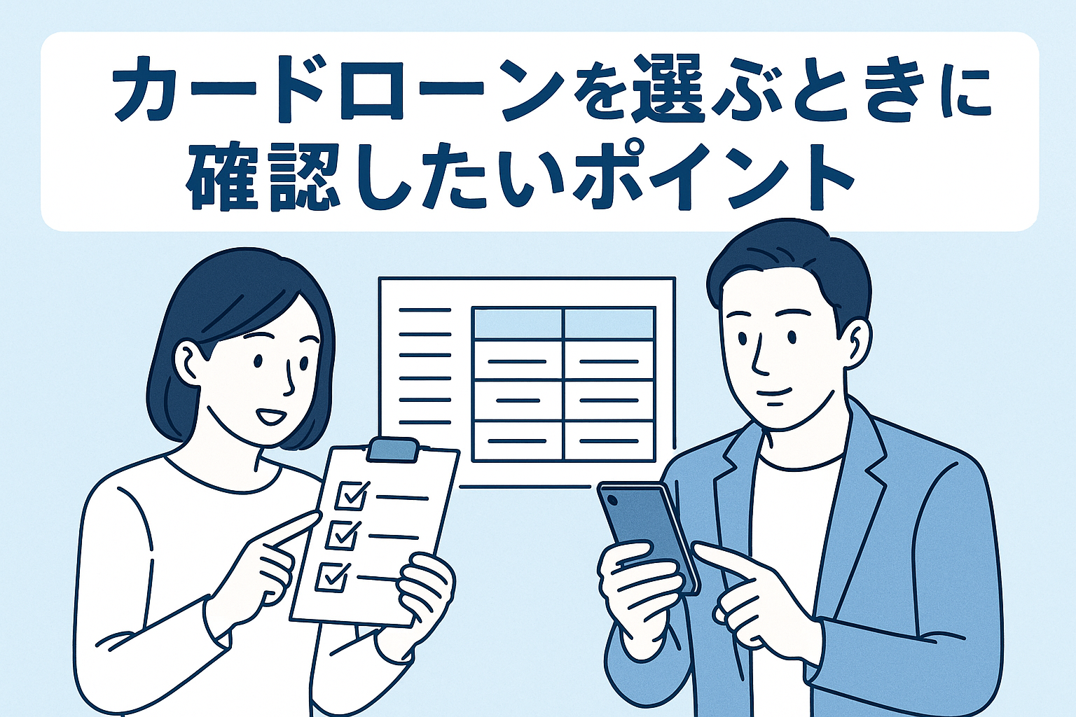 カードローンを選ぶときに確認したいポイント